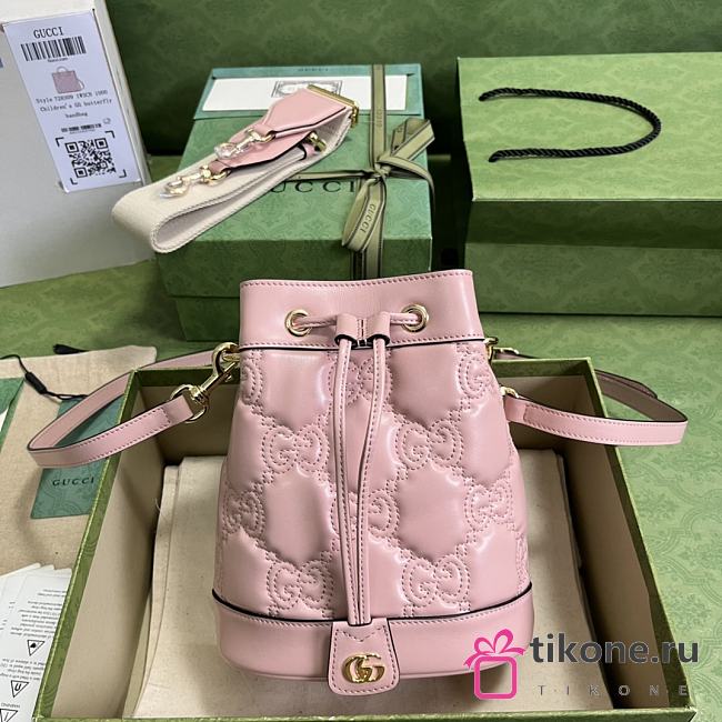 Gucci GG Matelassé bucket bag in Pink Size 17x20x10cm - 1