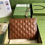 Gucci GG Matelassé pouch in Brown - 25.4x19x5cm - 3