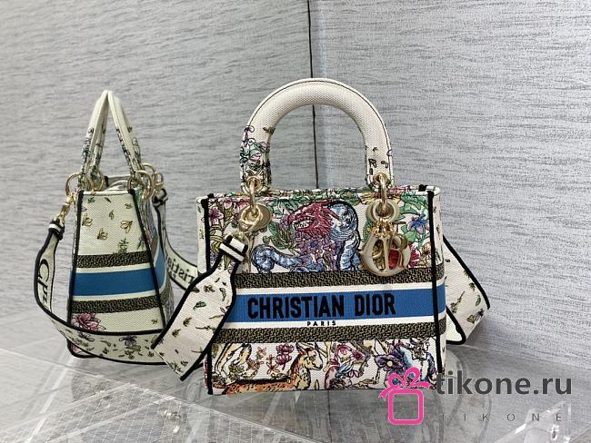 Dior Medium Lady D-LITE Bag White Size 24cm - 1