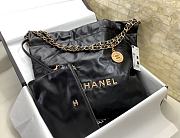 Chanel Small 22 Bag Black Lambskin Antique Gold Hardware Size 35x37x6 cm - 1