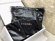 Chanel Small 22 Bag Black Lambskin Antique Gold Hardware Size 35x37x6 cm - 4