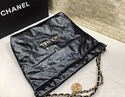 Chanel Small 22 Bag Black Lambskin Antique Gold Hardware Size 35x37x6 cm - 3