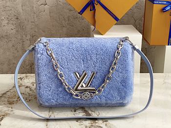 Louis Vuitton Twist MM Chain Bag Bleu Jean - 23x17x9.5cm 