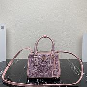 Prada Galleria Satin Mini-bag With Crystals Pink Size 20x14.5x9.5cm - 1