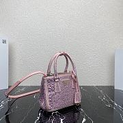 Prada Galleria Satin Mini-bag With Crystals Pink Size 20x14.5x9.5cm - 4