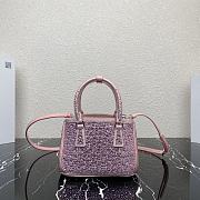 Prada Galleria Satin Mini-bag With Crystals Pink Size 20x14.5x9.5cm - 5