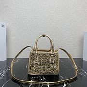 Prada Galleria Satin Mini-bag With Crystals Platinum Size 20x14.5x9.5cm - 2