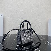 Prada Galleria Satin Mini-bag With Crystals Black Size 20x14.5x9.5cm - 3