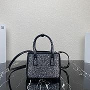 Prada Galleria Satin Mini-bag With Crystals Black Size 20x14.5x9.5cm - 2