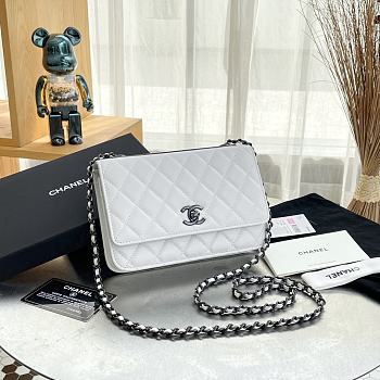 Chanel A80982 in White Size 12x19.5x4cm