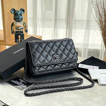 Chanel A80982 in Black Size 12x19.5x4cm