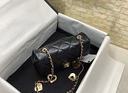 Chanel Heart Charms Mini Flap Bag In Black Lambskin  - 2