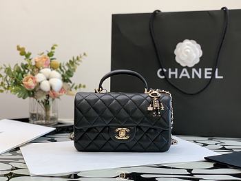 Chanel Flap Bag Lambskin With Mini Charm Size 20