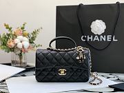 Chanel Flap Bag Lambskin With Mini Charm Size 20 - 4