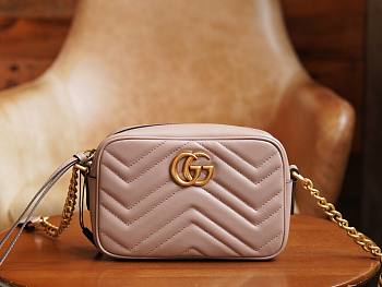 Gucci Marmont Matelassé Pink Size 18x12x6cm