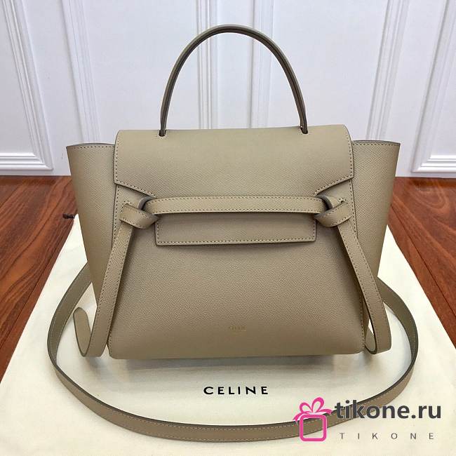 Celine Celine Micro Belt Bag In Grained Calfskin Light Taupe Size 24 - 1