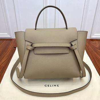 Celine Celine Micro Belt Bag In Grained Calfskin Light Taupe Size 24