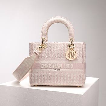 Dior Medium Lady D-LITE Bag Rose - 24cm