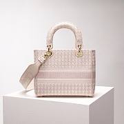 Dior Medium Lady D-LITE Bag Rose - 24cm - 5