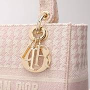 Dior Medium Lady D-LITE Bag Rose - 24cm - 3