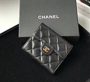 Chanel Classic Lambskin Flap Wallet Black  - 1