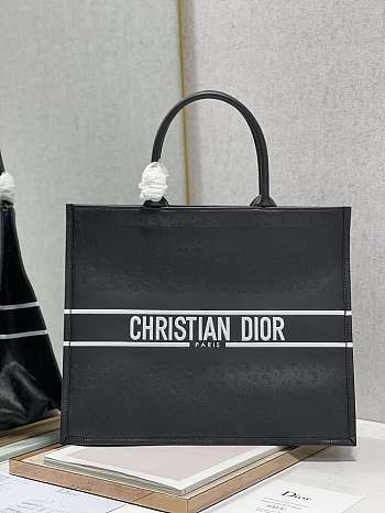 Dior Christian Lady Book Tote Large Black Size 41.5cm