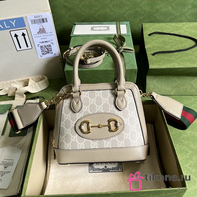 Gucci Horsebit 1955 Mini Bag in Supreme Canvas & Calf Leather - 1