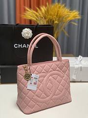 Chanel Medallion Caviar Tote Pink Size 30x14X24cm - 1