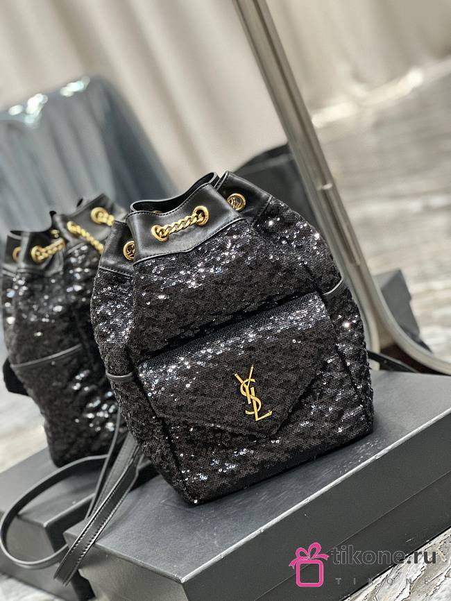 YSL BLACK ‘JOE’ BACKPACK - 22×29×15cm - 1