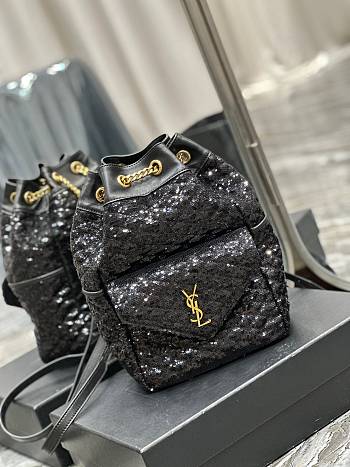 YSL BLACK ‘JOE’ BACKPACK - 22×29×15cm