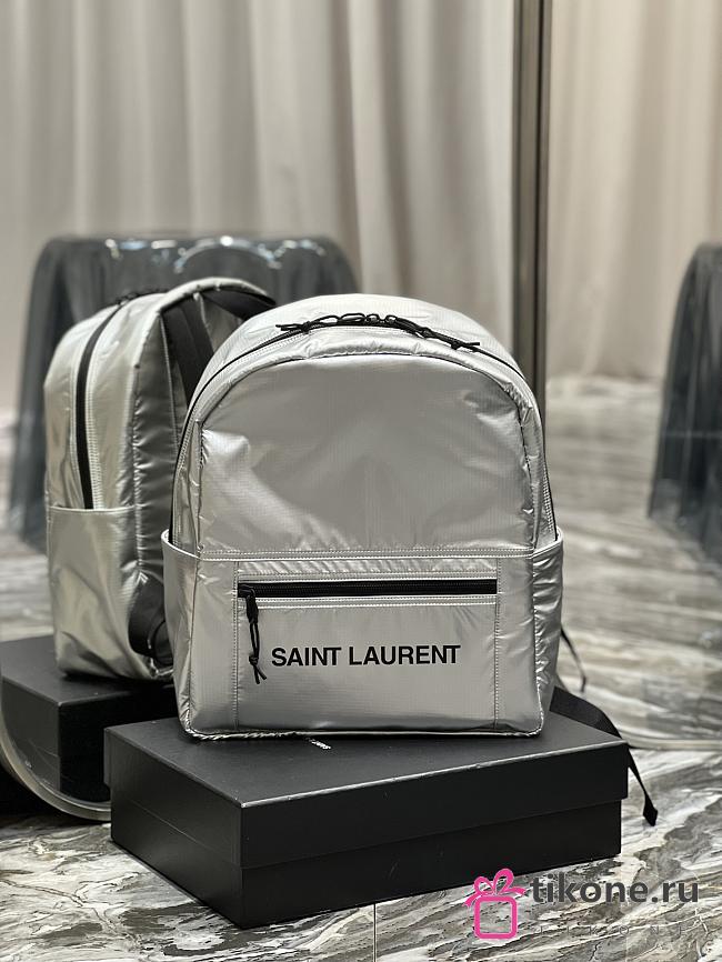 Saint Laurent YSL White Nilon Backpack - 32×37×6cm - 1