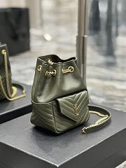 YSL JOE BACKPACK IN LAMBSKIN GREEN - 4