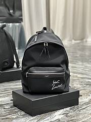 Saint Laurent YSL Black City Backpack - 30x38x17cm - 1