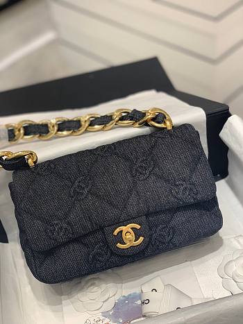 Chanel Denim Flap Bag Size 24x4x6cm