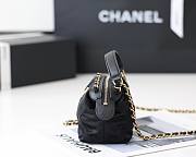 Chanel Top Handle Clutch With Chain Nylon With Grosgrain Mini - 5