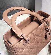 Dior Lady Bag Medium Pink Size 24x20x11cm - 2