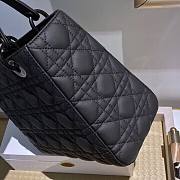 Dior Lady Bag Medium Black Size 24x20x11cm - 3