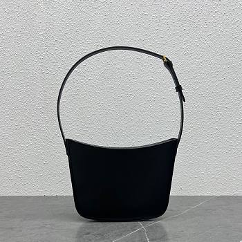 CELINE NEDIUM CROQUE BAG IN SHINY CALFSKIN ARCTIC BLACK