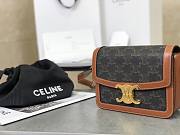 Celine Triomphe Canvas and Calfskin Black - 18.5x14x6cm - 1