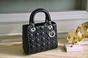 Dior Medium Lady Black Cannage Lambskin - 24cm - 1