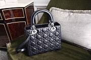 Dior Medium Lady Black Cannage Lambskin - 24cm - 3