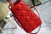 Dior Lady Handbag Cannage Quilt Patent Large - 24cm - 3