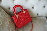 Dior Lady Handbag Cannage Quilt Patent Large - 24cm - 2