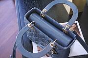 Dior Lady Navy Blue Pearly Medium Bag - 24cm - 2