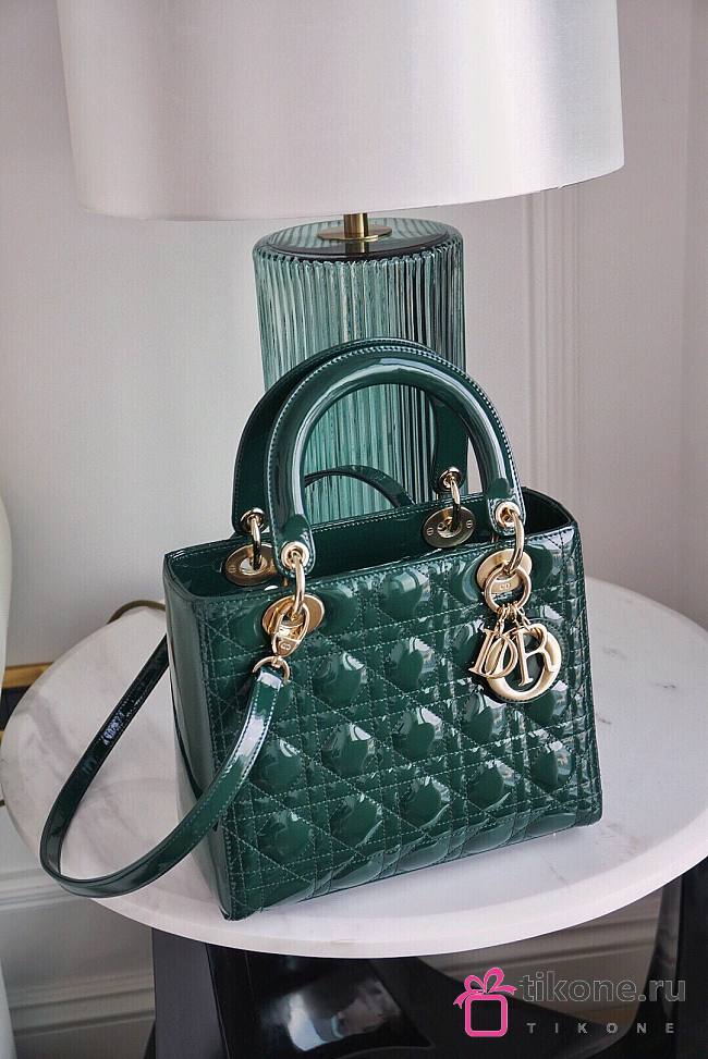 Dior Lady MyABCDior Bag Green Cannage Lambskin 24cm - 1