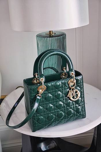 Dior Lady MyABCDior Bag Green Cannage Lambskin 24cm