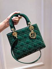 Dior Lady MyABCDior Bag Green Cannage Lambskin 24cm - 2