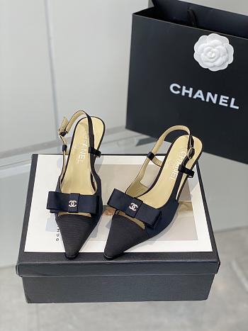 Chanel Sandals High Heel Black 