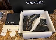 Chanel Black Lambskin Chain Chunky Heel Boots - 5