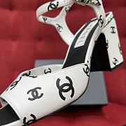 Chanel black and white logo high heels - 5